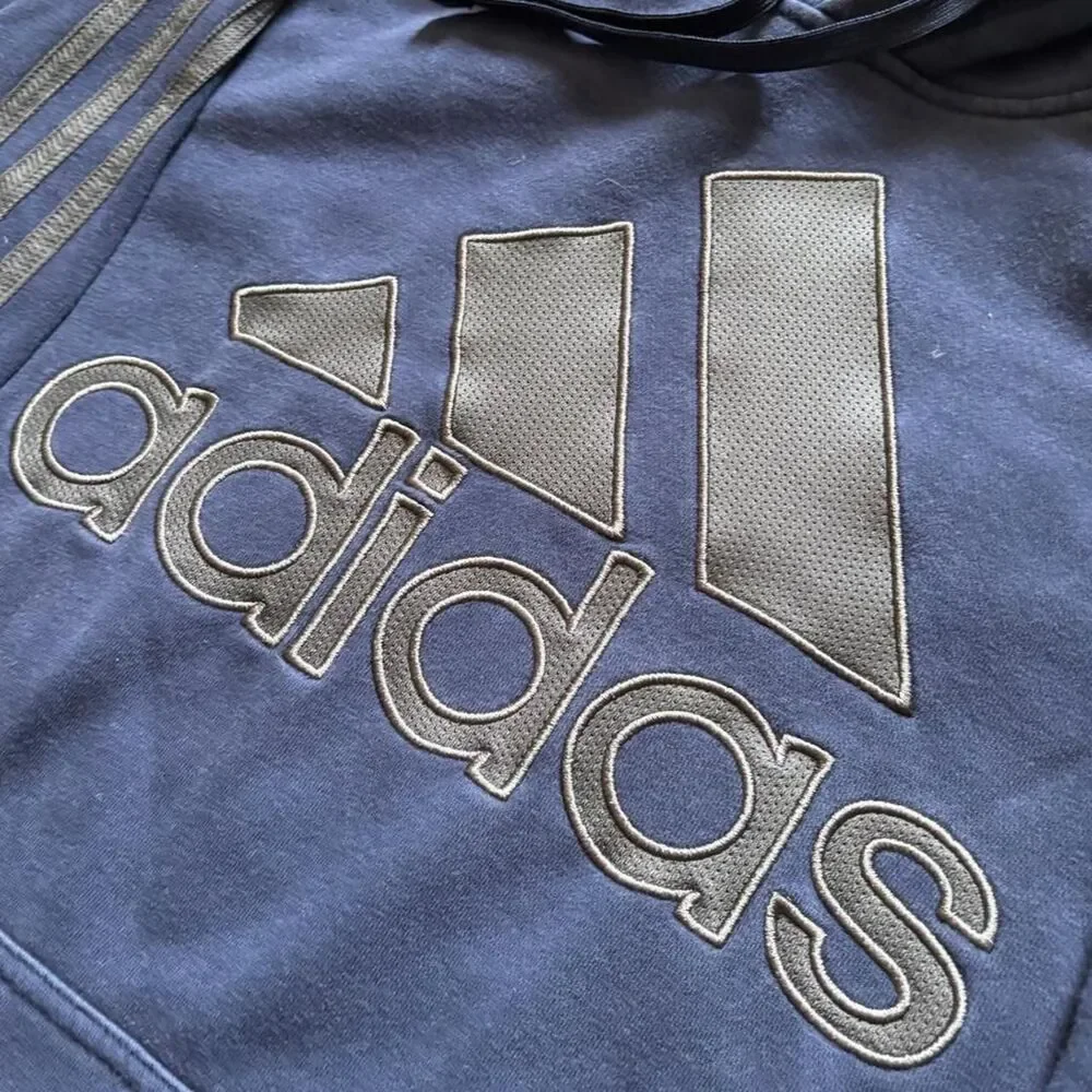 Mens Adidas Hoodie Striped Sleeves SZ S
